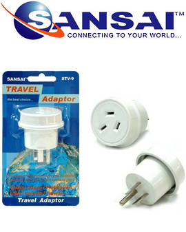 SANSAI Travel Adaptor for NZ/AUS to USA Canada